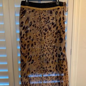 Leopard maxi skirt